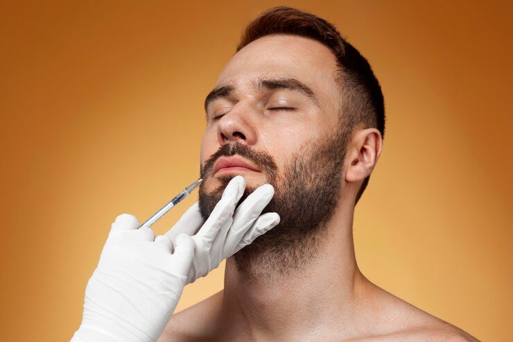 FUE beard transplant procedure in progress at Hues Aesthetic Clinic Madurai