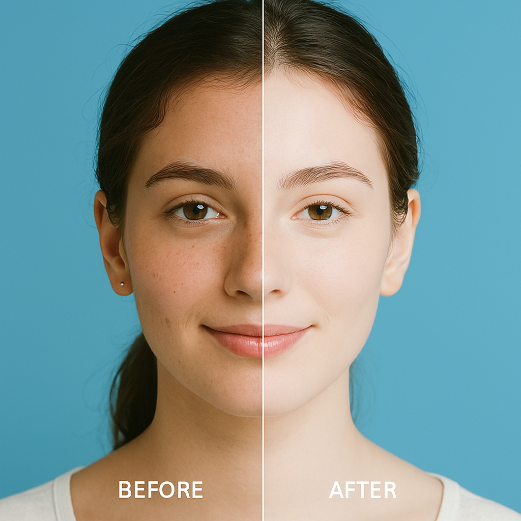 Specialist administering glutathione skin brightening treatment at Hues Clinic Madurai